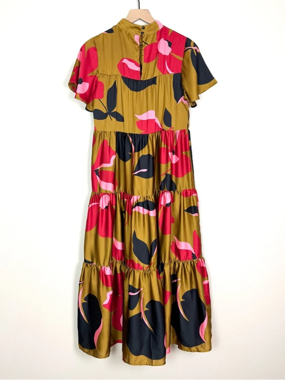 Anthropologie Corey Lynn Calter Gianna Tiered Floral Maxi Dress Small Petite - Picture 7 of 11